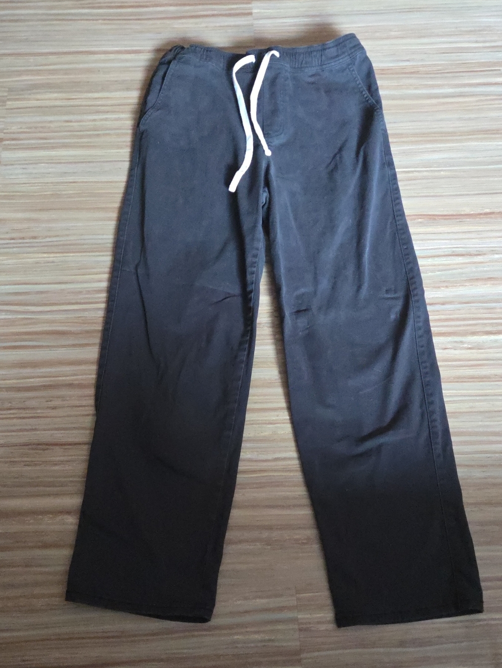RSQ Black Drawstring Pants with White Cord